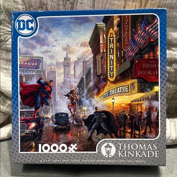 🔴3/$20🔴Thomas Kinkade DC Comics Puzzle - 1000 Pieces- sealed box - Picture 1 of 5